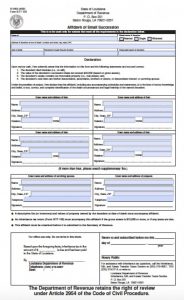 Free Louisiana Small Estate Affidavit Form - Small Estate Affidavit Form